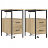 Szafka Nocna z szufladą 2 pcs Dąb Sonoma 30 x 48 x 61 cm