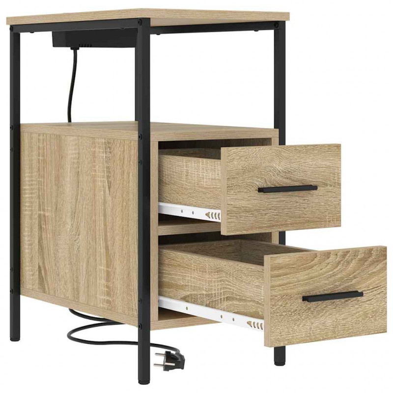 Szafka Nocna z szufladą 2 pcs Dąb Sonoma 30 x 48 x 61 cm