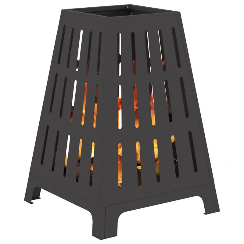 Kominek Czarny 50 x 50 x 70 cm Stal