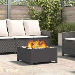 Kominek Czarny 60 x 60 x 30 cm Stal