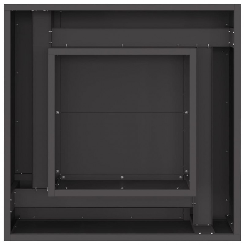 Kominek Czarny 60 x 60 x 30 cm Stal