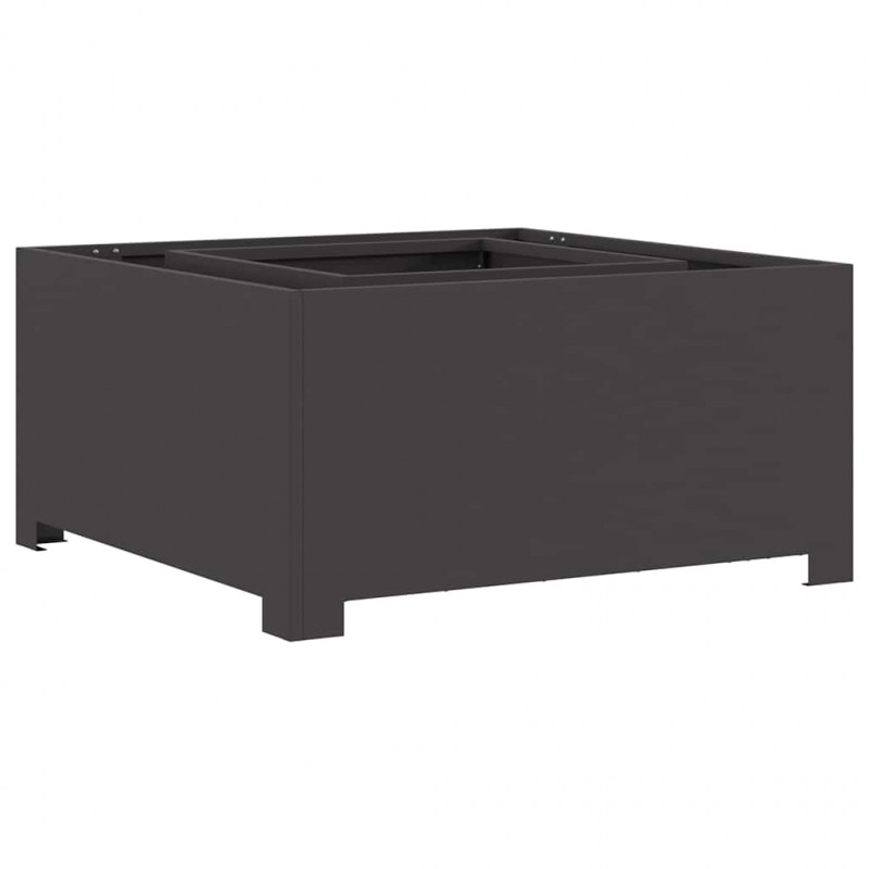 Kominek Czarny 80 x 80 x 40 cm Stal