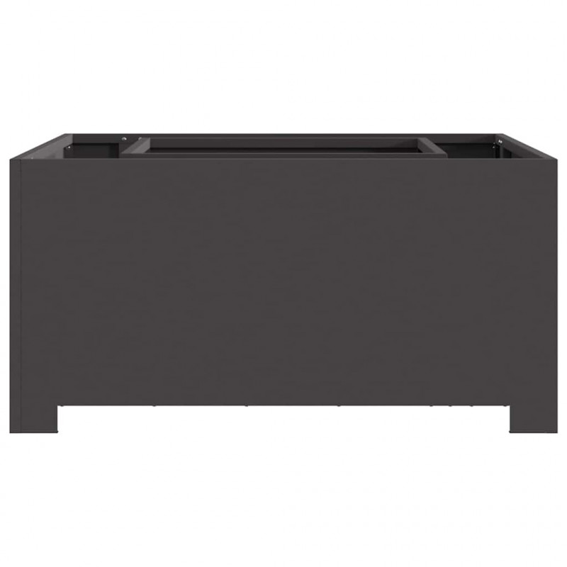 Kominek Czarny 80 x 80 x 40 cm Stal