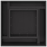 Kominek Czarny 80 x 80 x 40 cm Stal