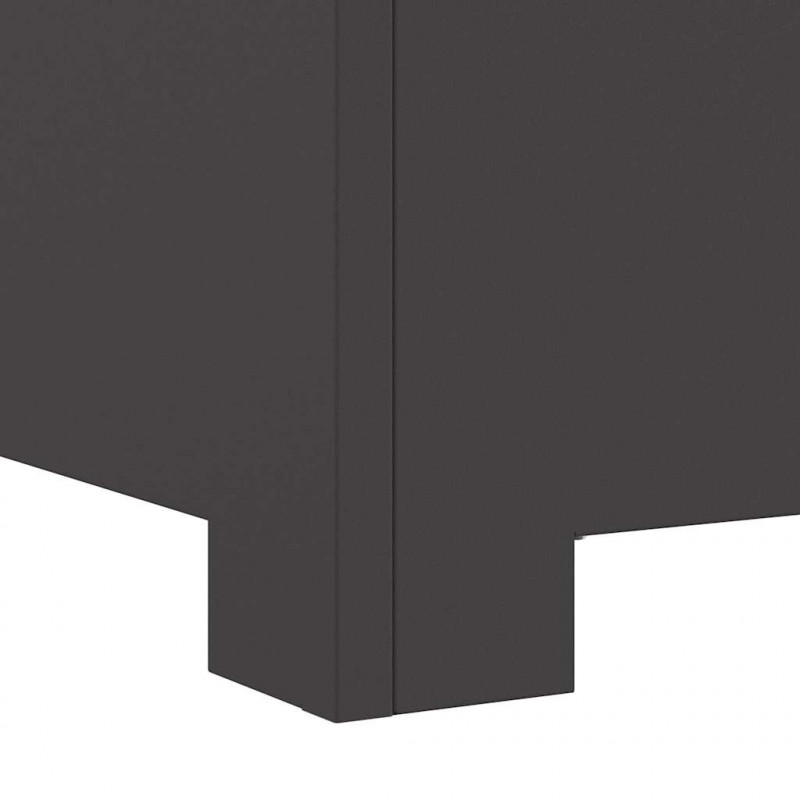 Kominek Czarny 80 x 80 x 40 cm Stal