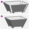 Kominek Czarny 60 x 60 x 30 cm Stal