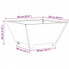 Kominek Czarny 60 x 60 x 30 cm Stal