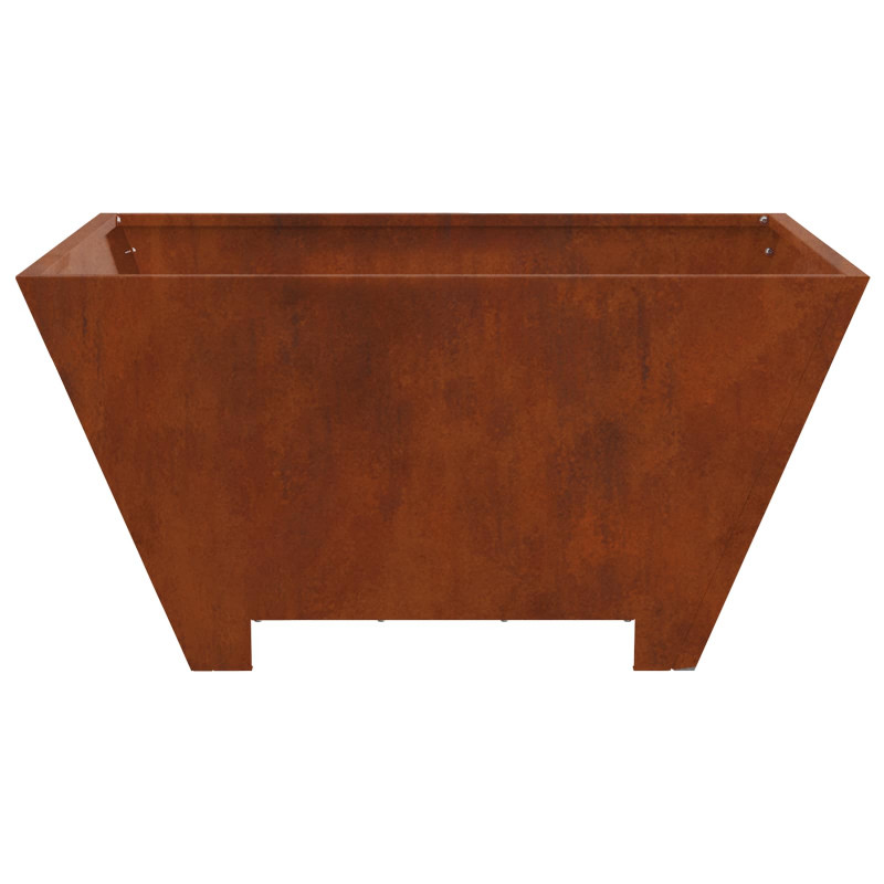 Kominek Brązowy 60 x 60 x 30 cm Stal pogodowa