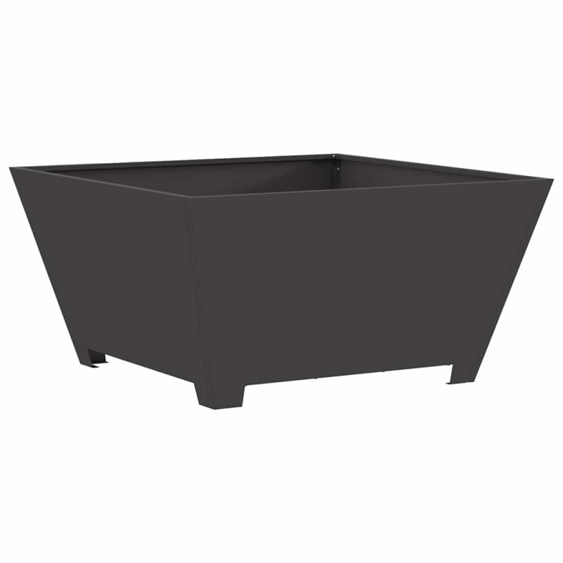 Kominek Czarny 80 x 80 x 40 cm Stal