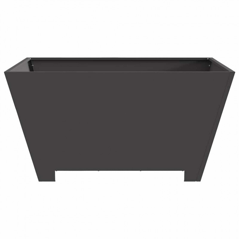 Kominek Czarny 80 x 80 x 40 cm Stal