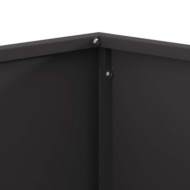 Kominek Czarny 80 x 80 x 40 cm Stal