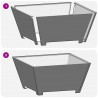 Kominek Czarny 80 x 80 x 40 cm Stal