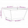 Kominek Czarny 80 x 80 x 40 cm Stal