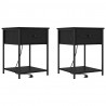 Szafka Nocna z szufladą 2 pcs Czarny Dąb 42 x 41 x 56 cm
