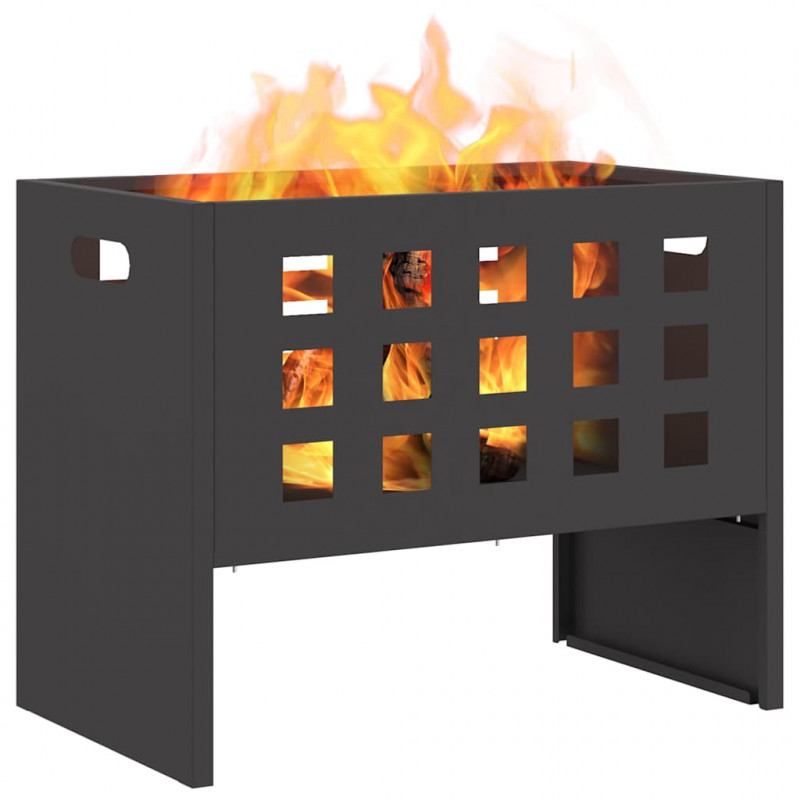 Kominek Czarny 50 x 30 x 40 cm Stal