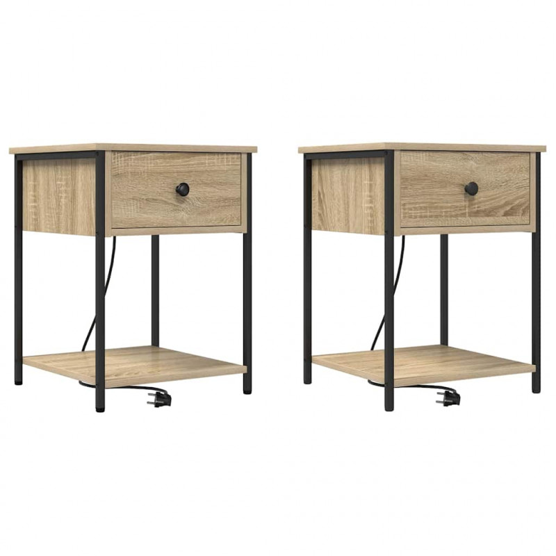 Szafka Nocna z szufladą 2 pcs Dąb Sonoma 42 x 41 x 56 cm