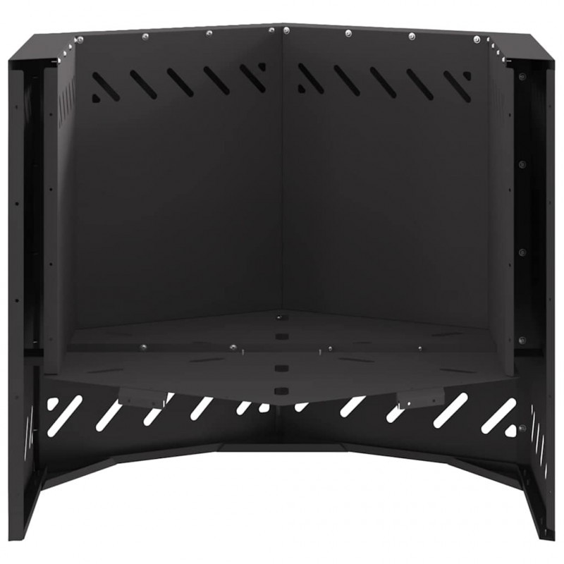 Bezdymny kominek ogrodowy Czarny 58 x 58 x 51 cm Stal