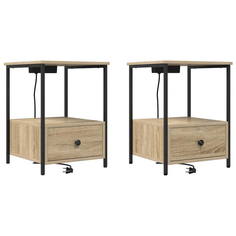 Szafka Nocna z szufladą 2 pcs Dąb Sonoma 42 x 41 x 56 cm