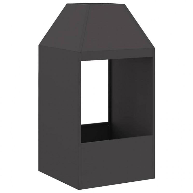 Kominek Czarny 50 x 50 x 100 cm Stal