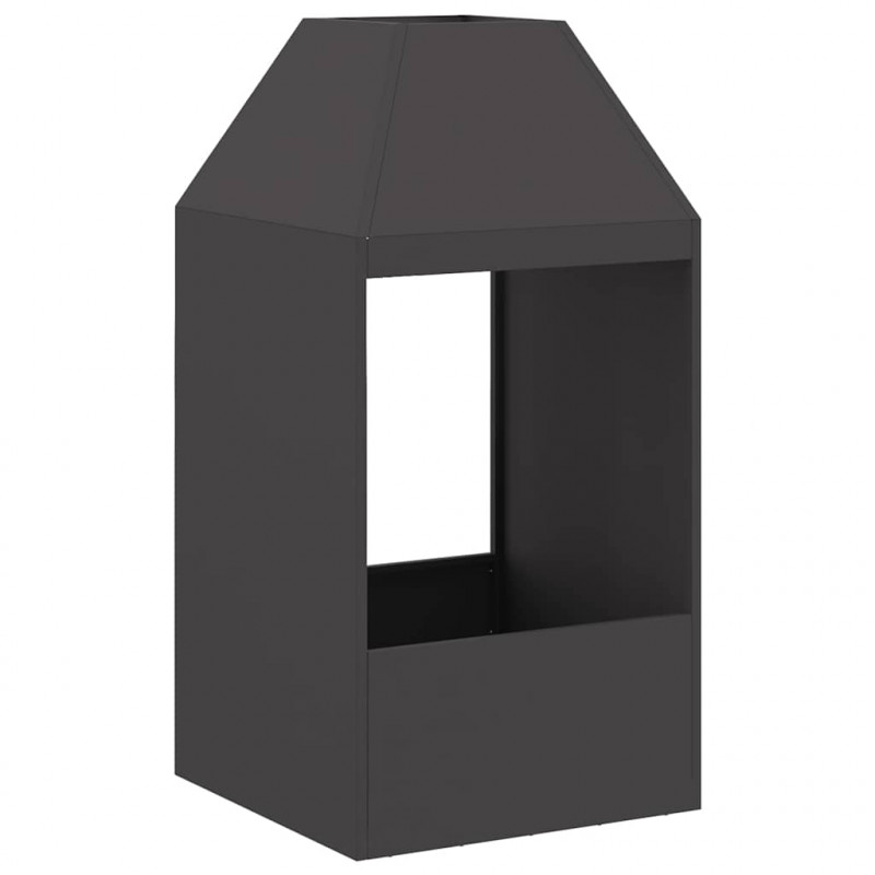 Kominek Czarny 50 x 50 x 100 cm Stal