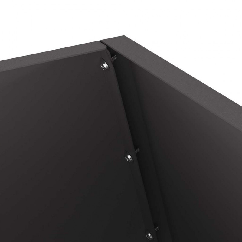 Kominek Czarny 50 x 50 x 100 cm Stal