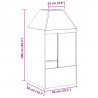 Kominek Czarny 50 x 50 x 100 cm Stal