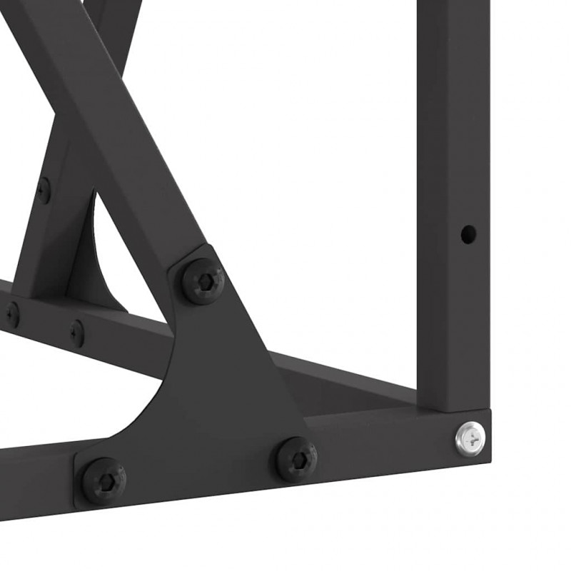 Kominek Czarny 80 x 80 x 40 cm Stal