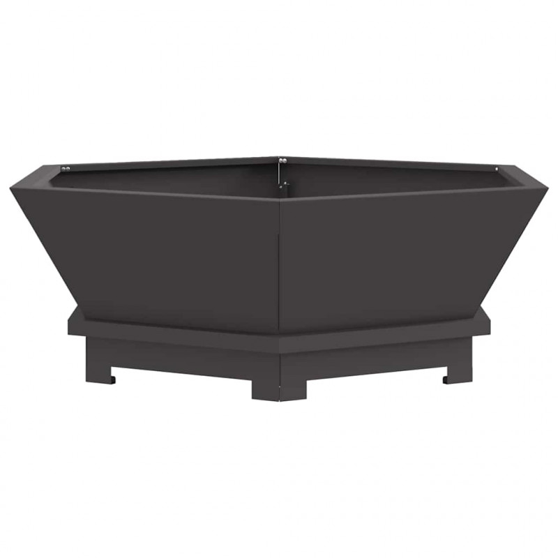 Kominek Czarny 75 x 75 x 28 cm Stal