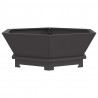 Kominek Czarny 75 x 75 x 28 cm Stal