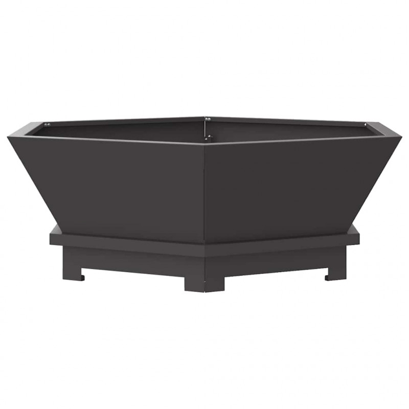 Kominek Czarny 75 x 75 x 28 cm Stal