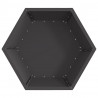 Kominek Czarny 75 x 75 x 28 cm Stal