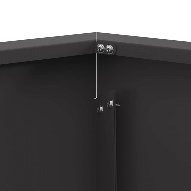 Kominek Czarny 75 x 75 x 28 cm Stal