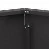 Kominek Czarny 75 x 75 x 28 cm Stal