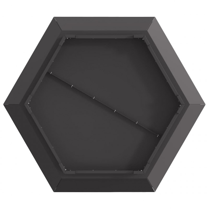 Kominek Czarny 75 x 75 x 28 cm Stal