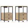 Szafka Nocna z szufladą 2 pcs Dąb Sonoma 40 x 31 x 60 cm