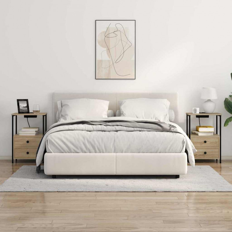 Szafka Nocna z szufladą 2 pcs Dąb Sonoma 40 x 31 x 60 cm