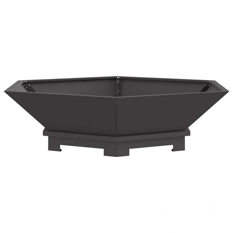 Kominek Czarny 100 x 100 x 28 cm Stal