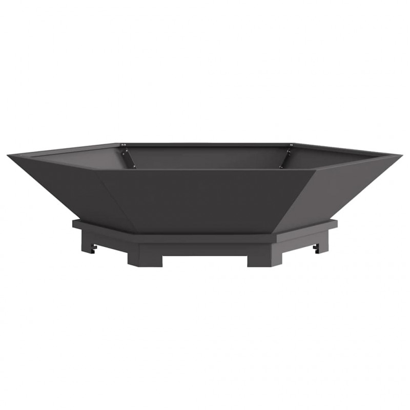 Kominek Czarny 100 x 100 x 28 cm Stal