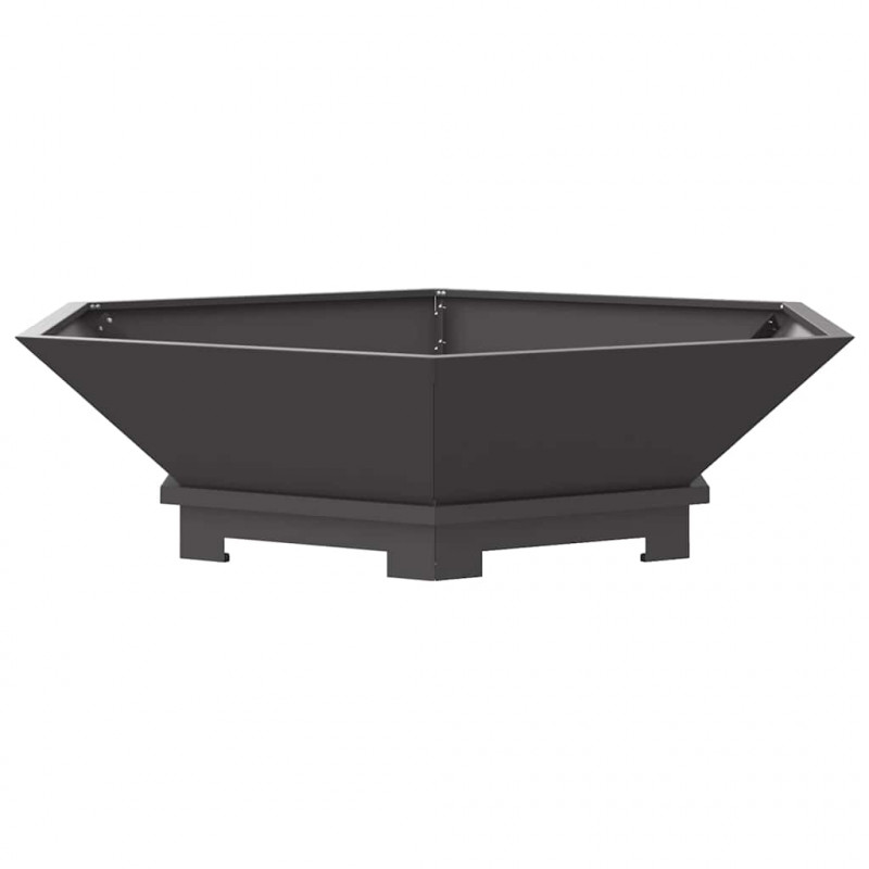 Kominek Czarny 100 x 100 x 28 cm Stal