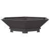 Kominek Czarny 100 x 100 x 28 cm Stal
