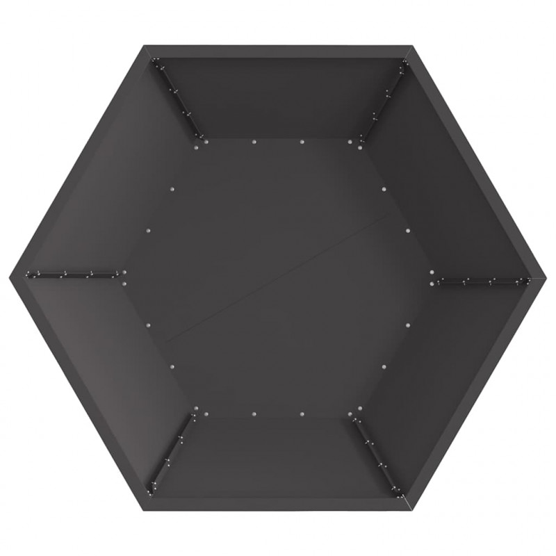 Kominek Czarny 100 x 100 x 28 cm Stal