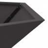 Kominek Czarny 100 x 100 x 28 cm Stal