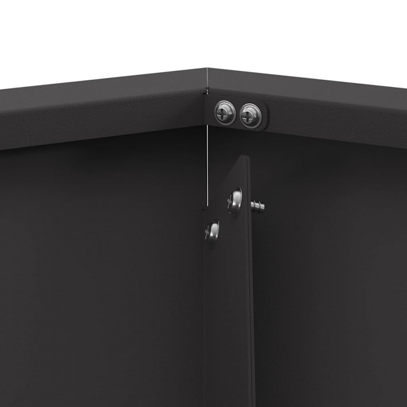Kominek Czarny 100 x 100 x 28 cm Stal