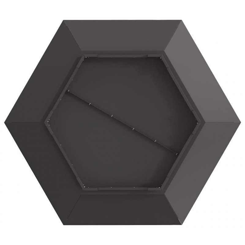 Kominek Czarny 100 x 100 x 28 cm Stal