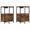 Szafka Nocna z szufladą 2 pcs Dąb wędzony 40 x 31 x 60 cm
