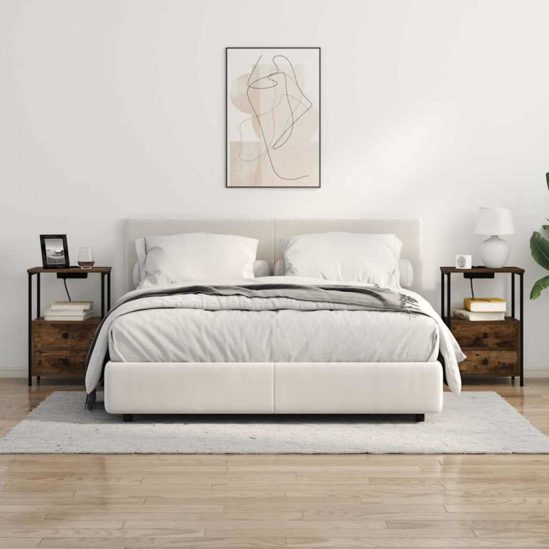 Szafka Nocna z szufladą 2 pcs Dąb wędzony 40 x 31 x 60 cm