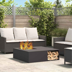Kominek Czarny 100 x 100 x 30 cm Stal