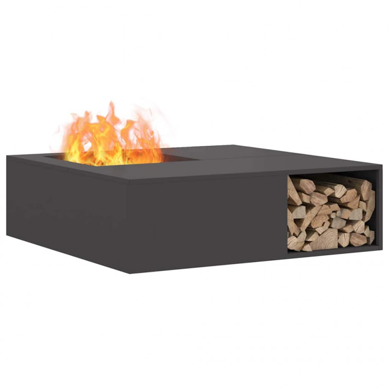 Kominek Czarny 100 x 100 x 30 cm Stal