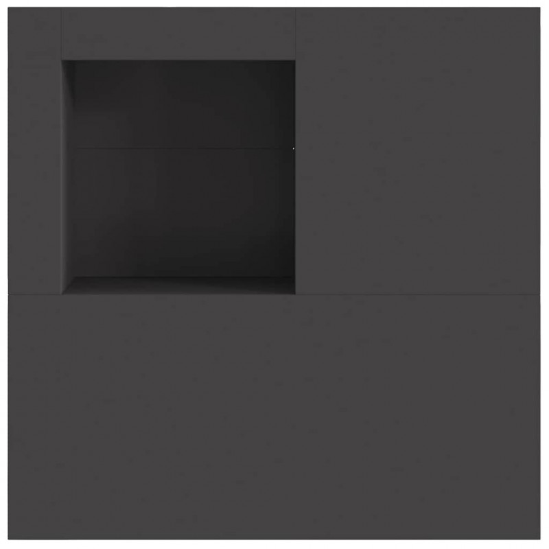 Kominek Czarny 100 x 100 x 30 cm Stal