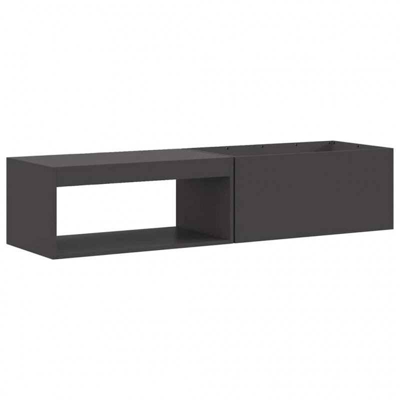 Kominek Czarny 160 x 45 x 35 cm Stal